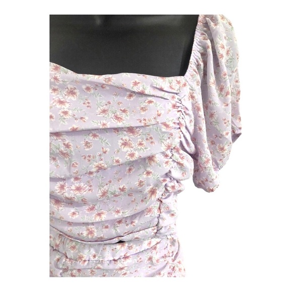 2pc lilac floral smocked puff sleeve top & smocked skirt set size large new - Picture 15 of 17